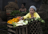 Woman seller vegetable Poster och Canvastavla