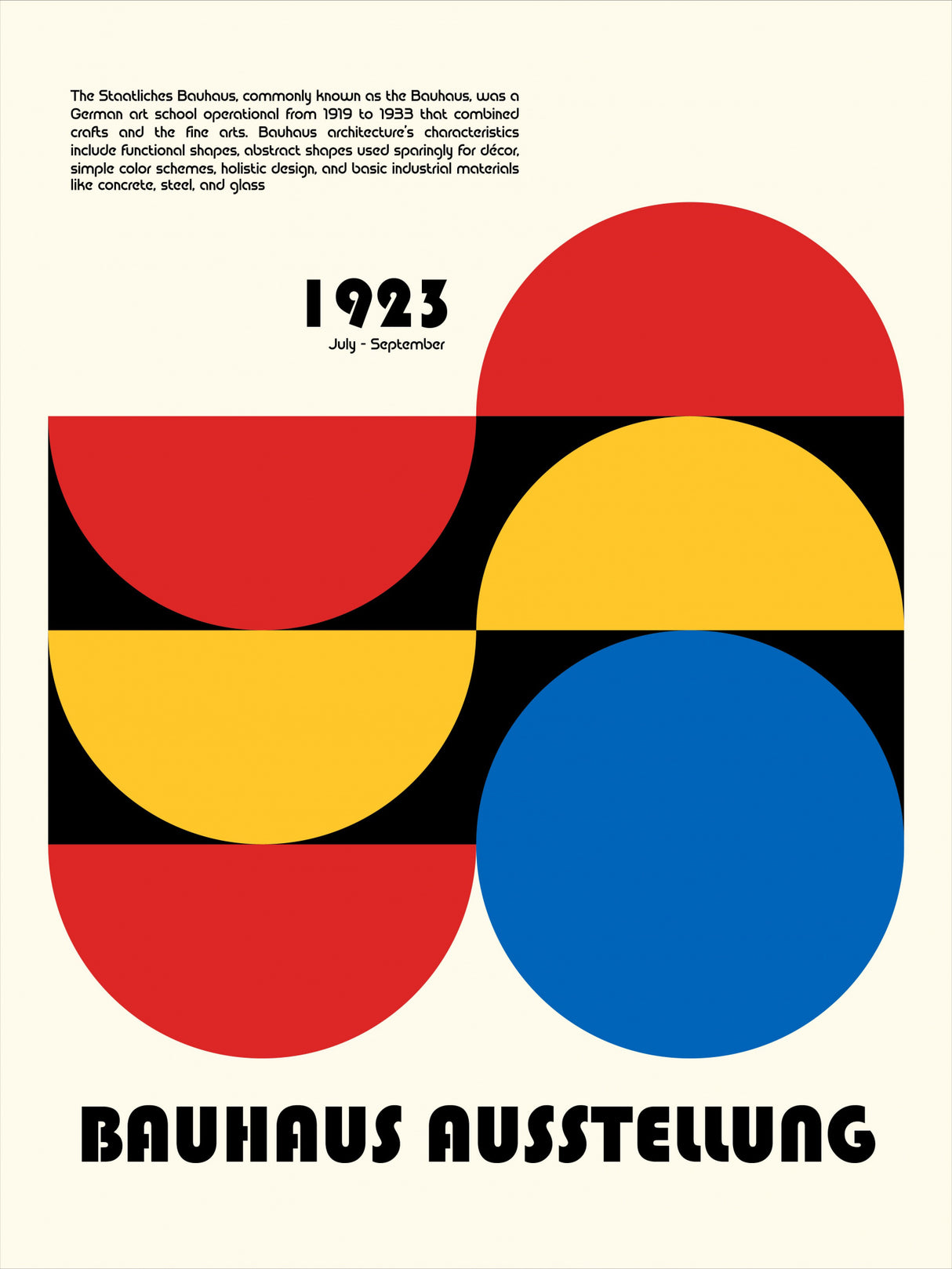 Bauhaus Ausstellung Poster och Canvastavla