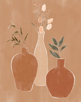 Set of Flower Vases Vas och keramikposter