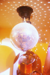 Groovy Yellow Disco Ball Poster och Canvastavla