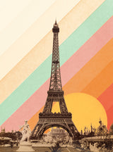 Eiffel Tower Rainbow Poster och Canvastavla