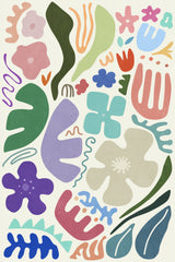 Floral Colors and Shapes Poster och Canvastavla