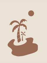 Minimal Island In Earth Tone Poster och Canvastavla