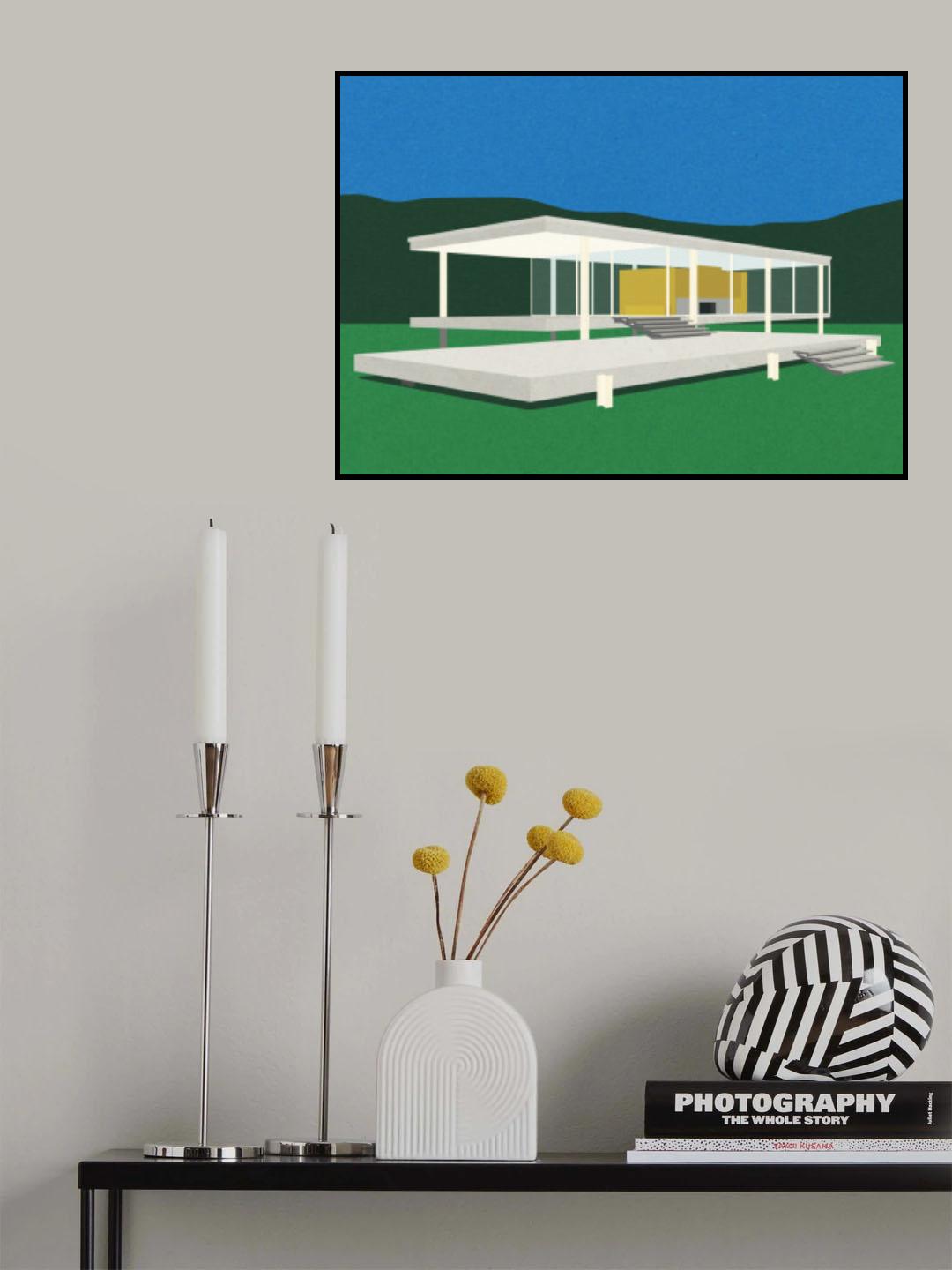 Ludwig Mies Van Der Rohe Farnsworth House Poster och Canvastavla