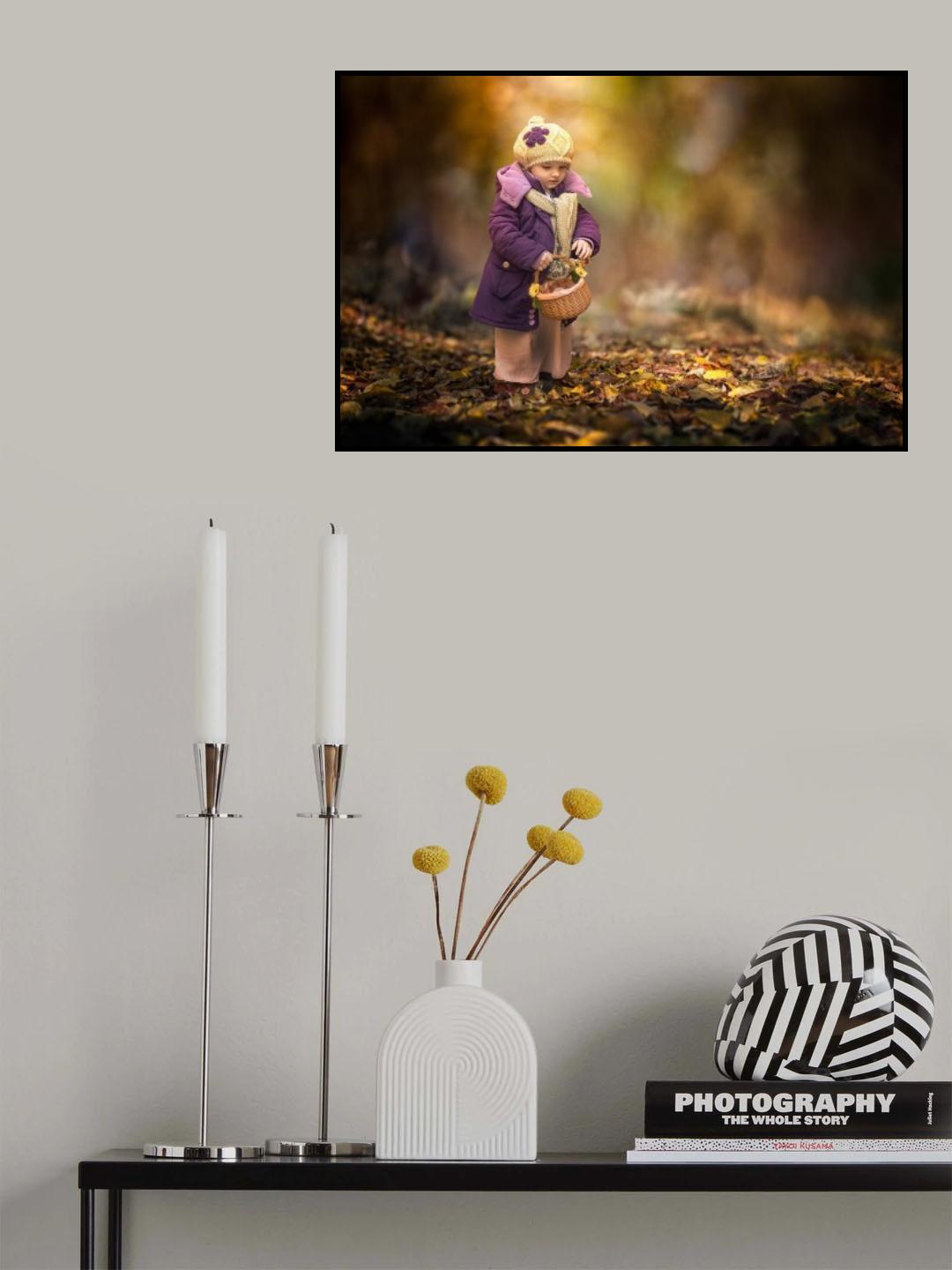 Small autumn fairy Poster och Canvastavla