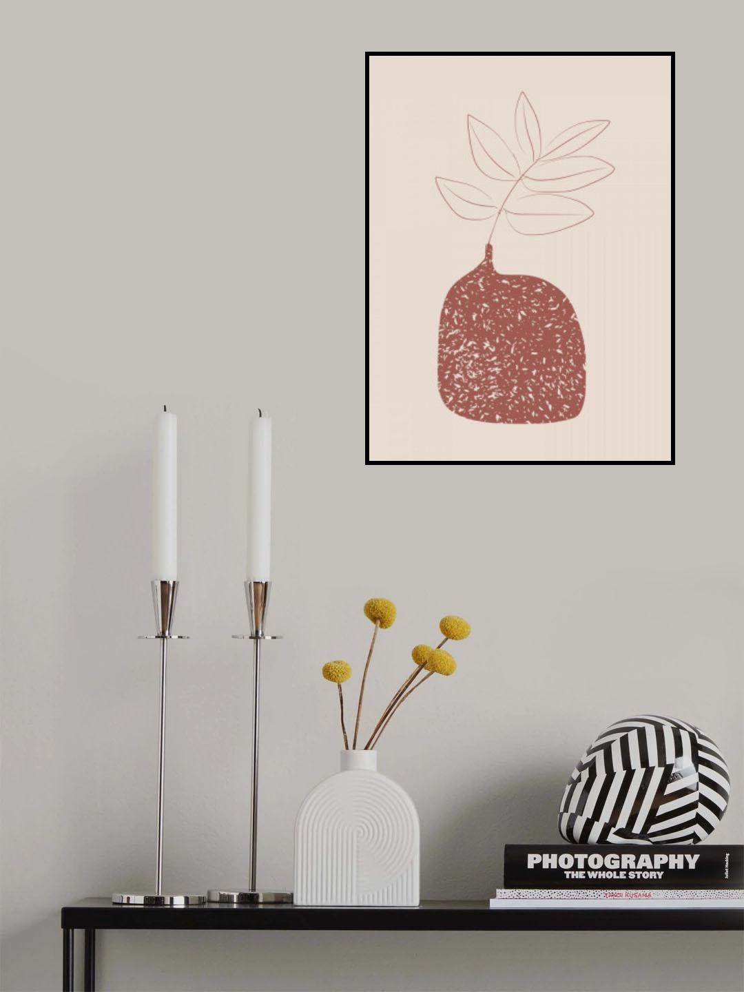 Textured Vase Still Life Poster och Canvastavla