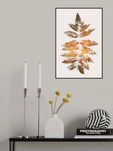 Oak Leaf Print   Gold Poster och Canvastavla