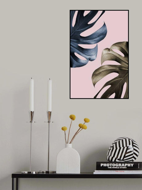 Monstera Pink Light 01 Poster och Canvastavla