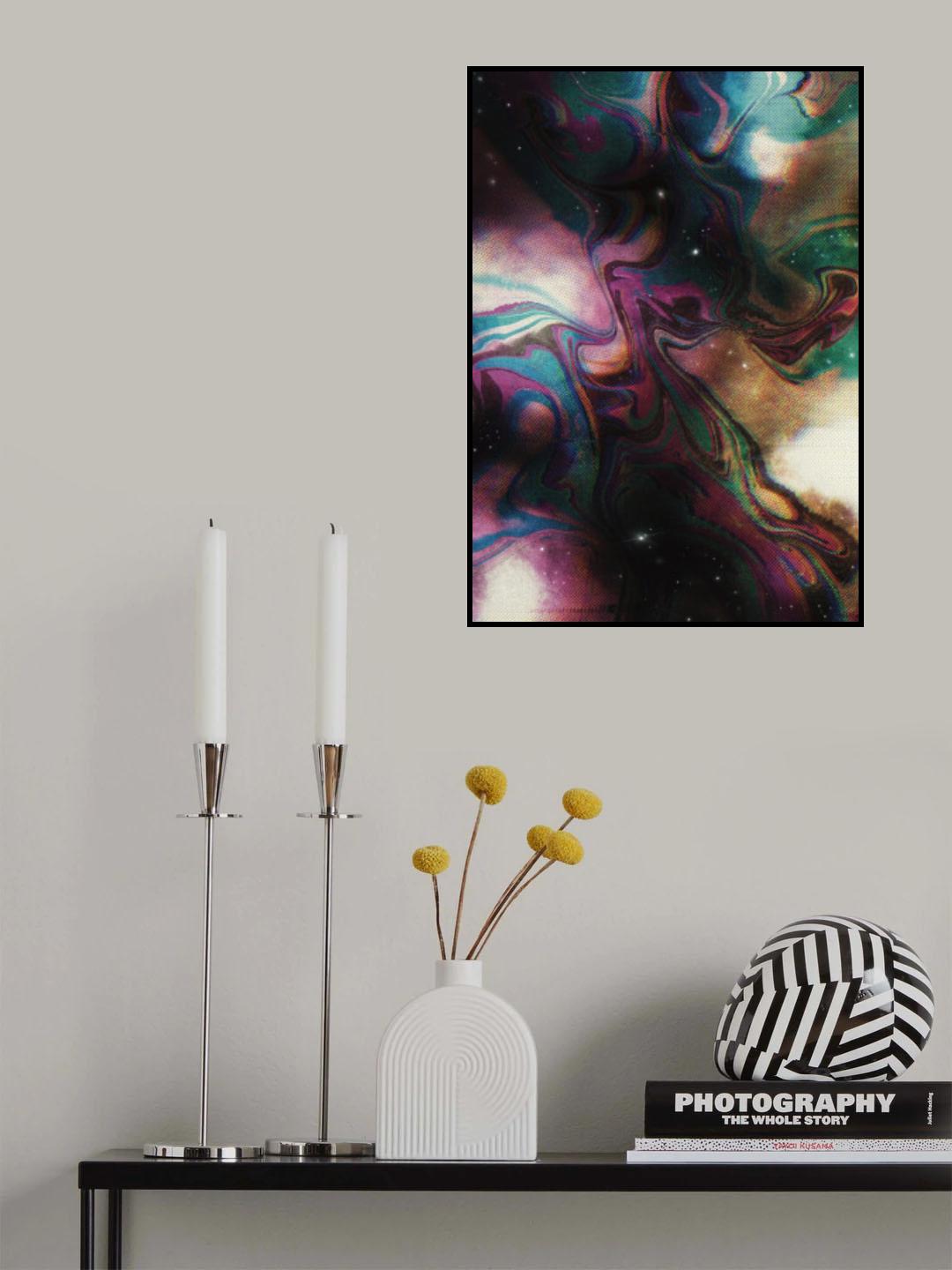 Retro Marble Space Poster och Canvastavla