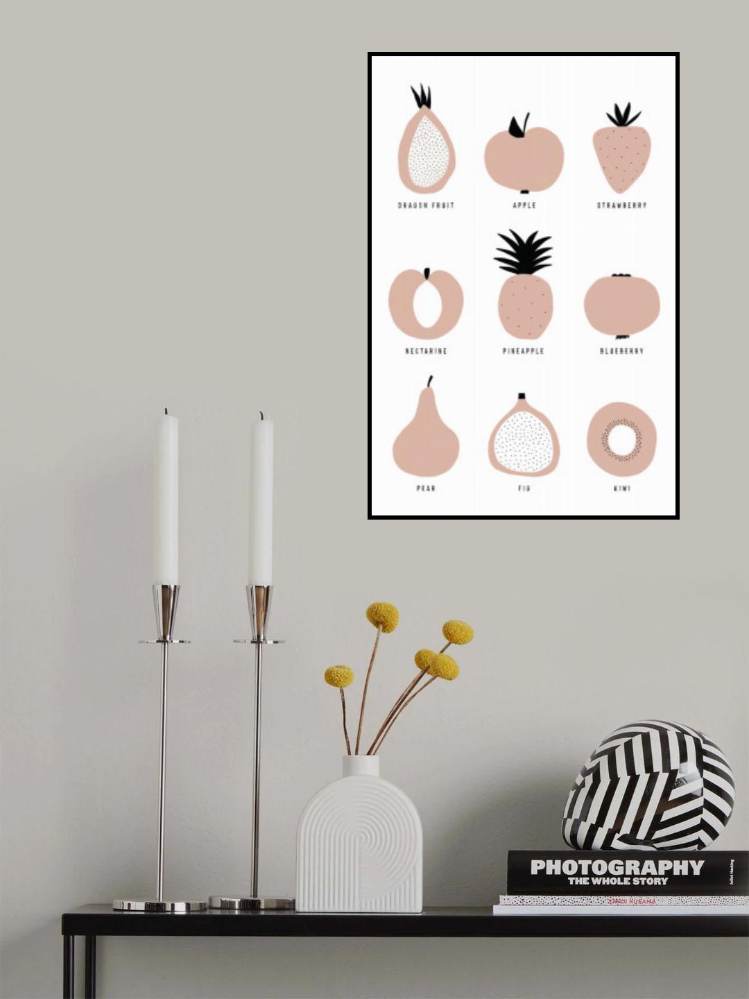 Pastel Fruits Poster och Canvastavla