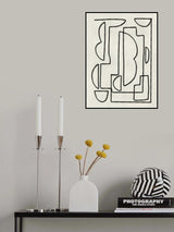 Abstract Line Art Sketch Poster och Canvastavla