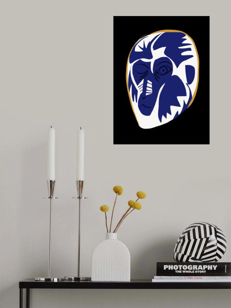 Blue Baboon Poster och Canvastavla