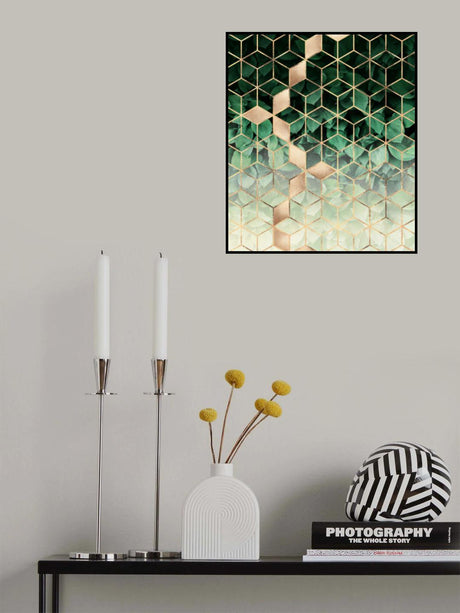 Leaves And Cubes Poster och Canvastavla