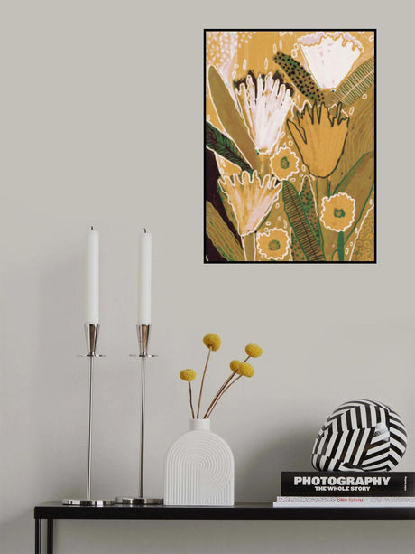 Magic Wildflowers / Yellow &amp; Green Poster och Canvastavla