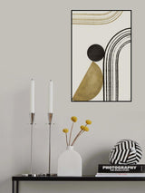 Scandi Gold Abstract Poster och Canvastavla