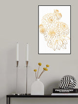 Pacey bouquet in gold Poster och Canvastavla