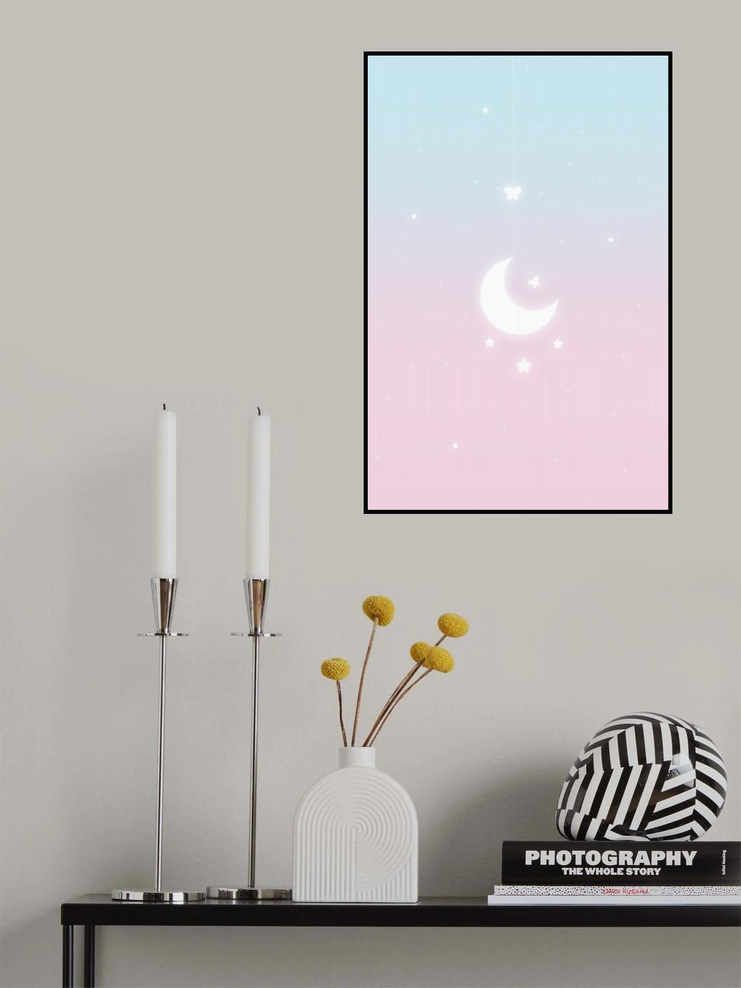 Pink Moon Poster och Canvastavla