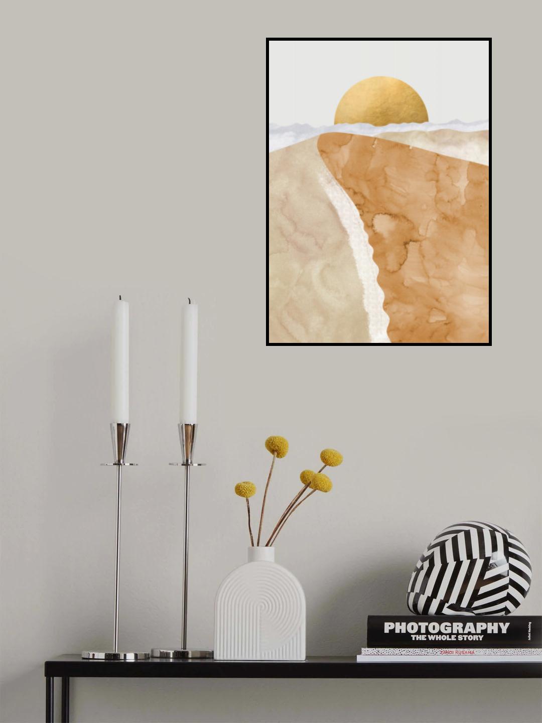 Gold sand dune Poster och Canvastavla