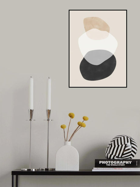 Beige Boho Shapes Artwork Poster och Canvastavla