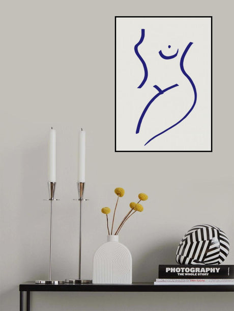 Nude Blue Poster och Canvastavla