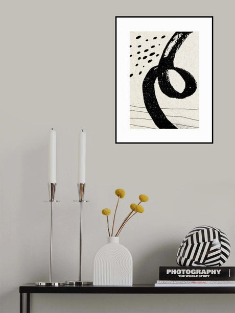 Minimal Ink Spiral Poster och Canvastavla