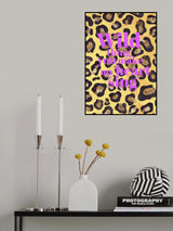 Wild thing typography animal print Poster och Canvastavla