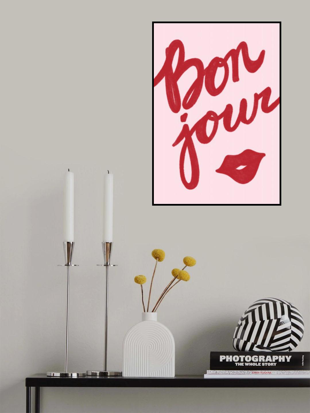 Bonjour Lip Poster och Canvastavla