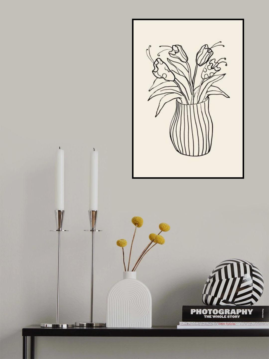 Vase Sketch Poster och Canvastavla