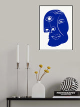 Blue Mood Portrait Poster och Canvastavla