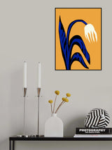 Blue Leaf Bloom Poster och Canvastavla