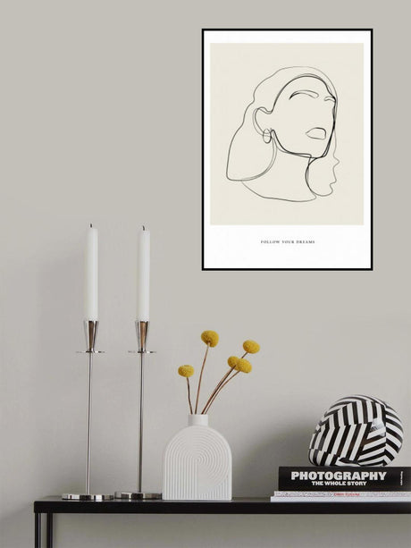 Minimalist Line Art Poster och Canvastavla