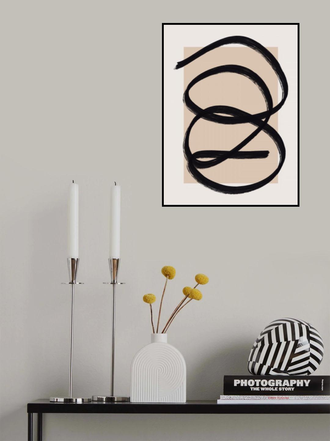 Bold Abstract Line Art Poster och Canvastavla