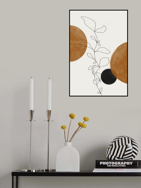 Line Art Flowers Poster och Canvastavla