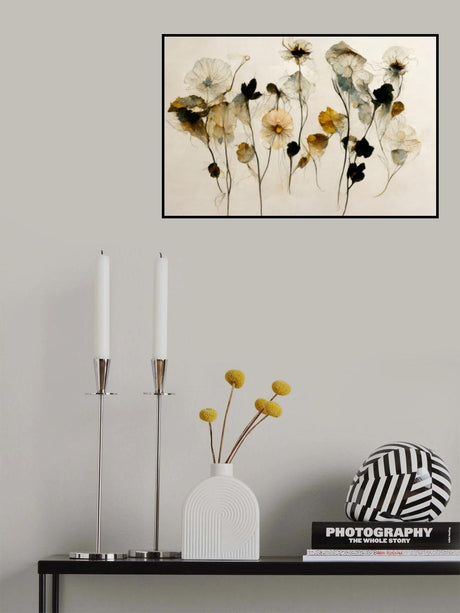 Beautiful Dry Flowers Poster och Canvastavla