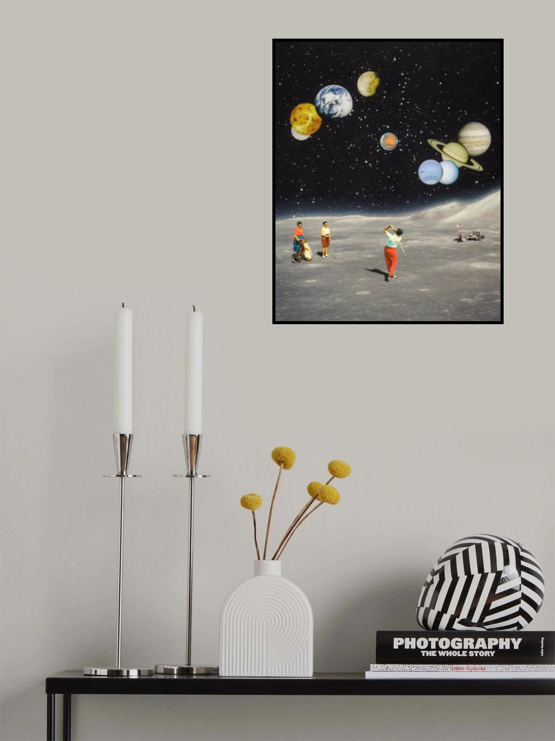 Space Golf Poster och Canvastavla