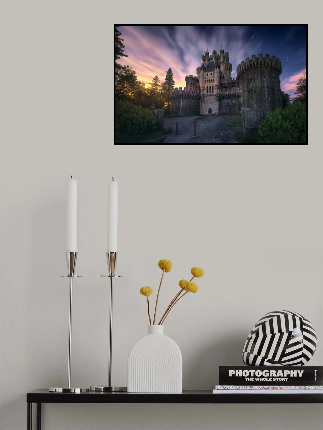 Moonlight over the Castle Poster och Canvastavla