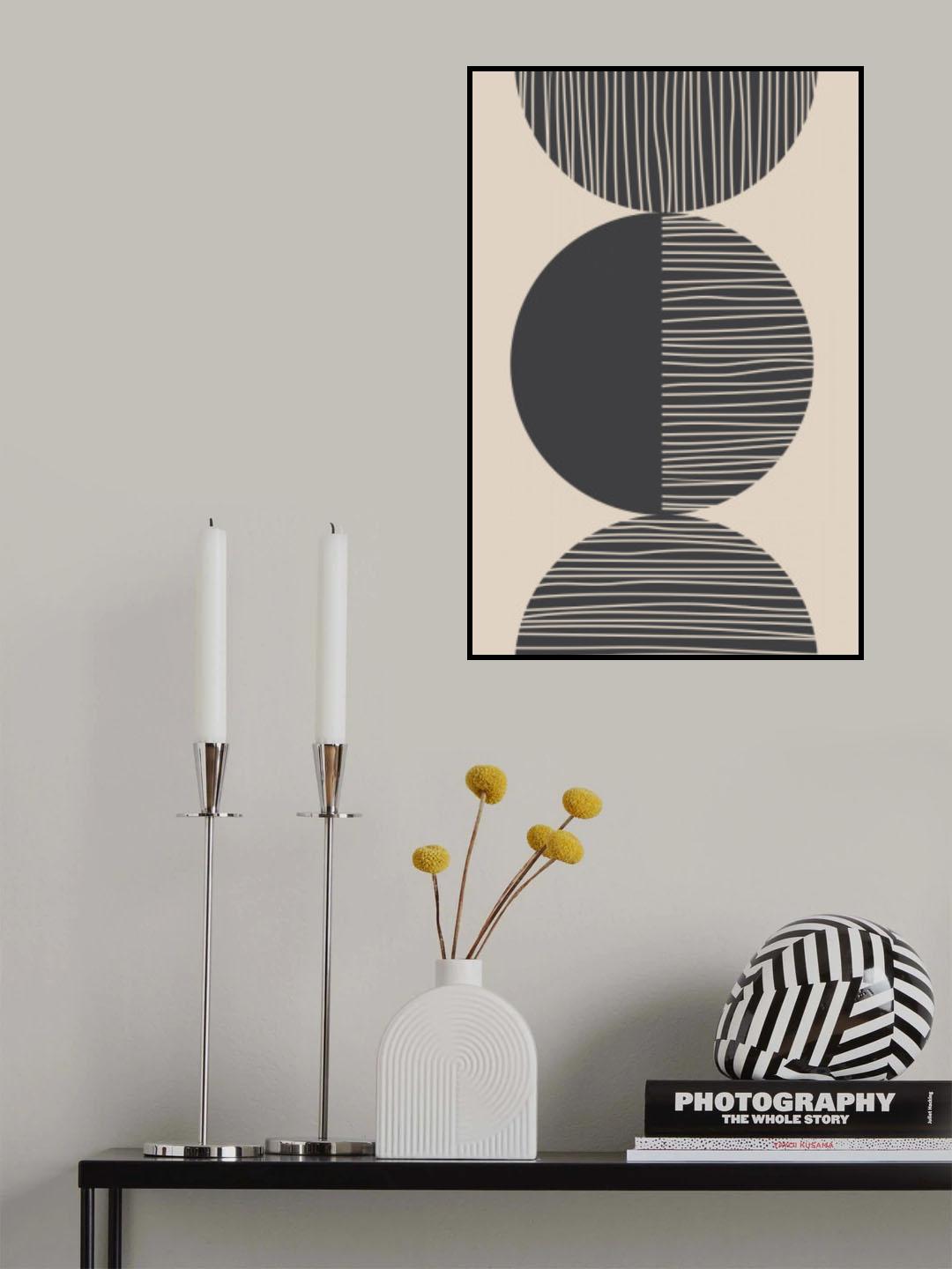 Black Circle Art Poster och Canvastavla