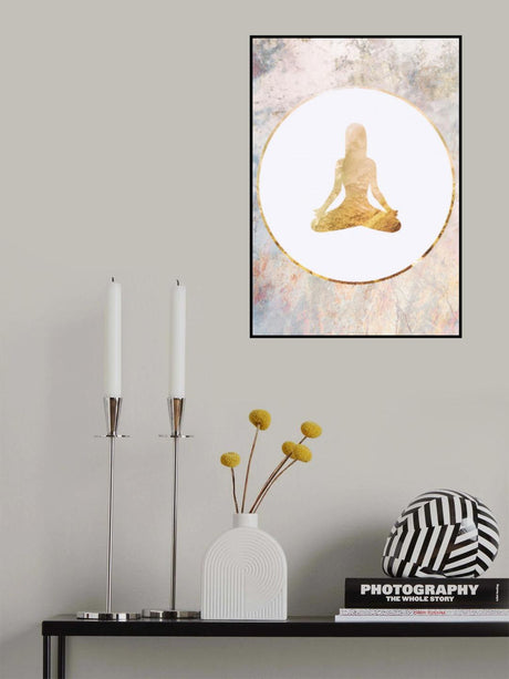 yoga gold marble 2 Poster och Canvastavla