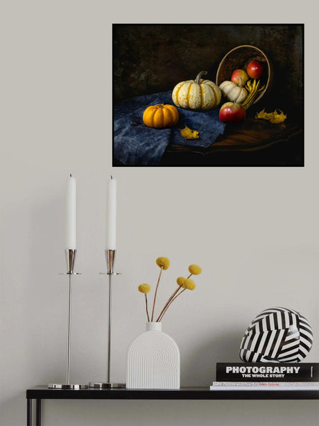 Fall Basket Poster och Canvastavla