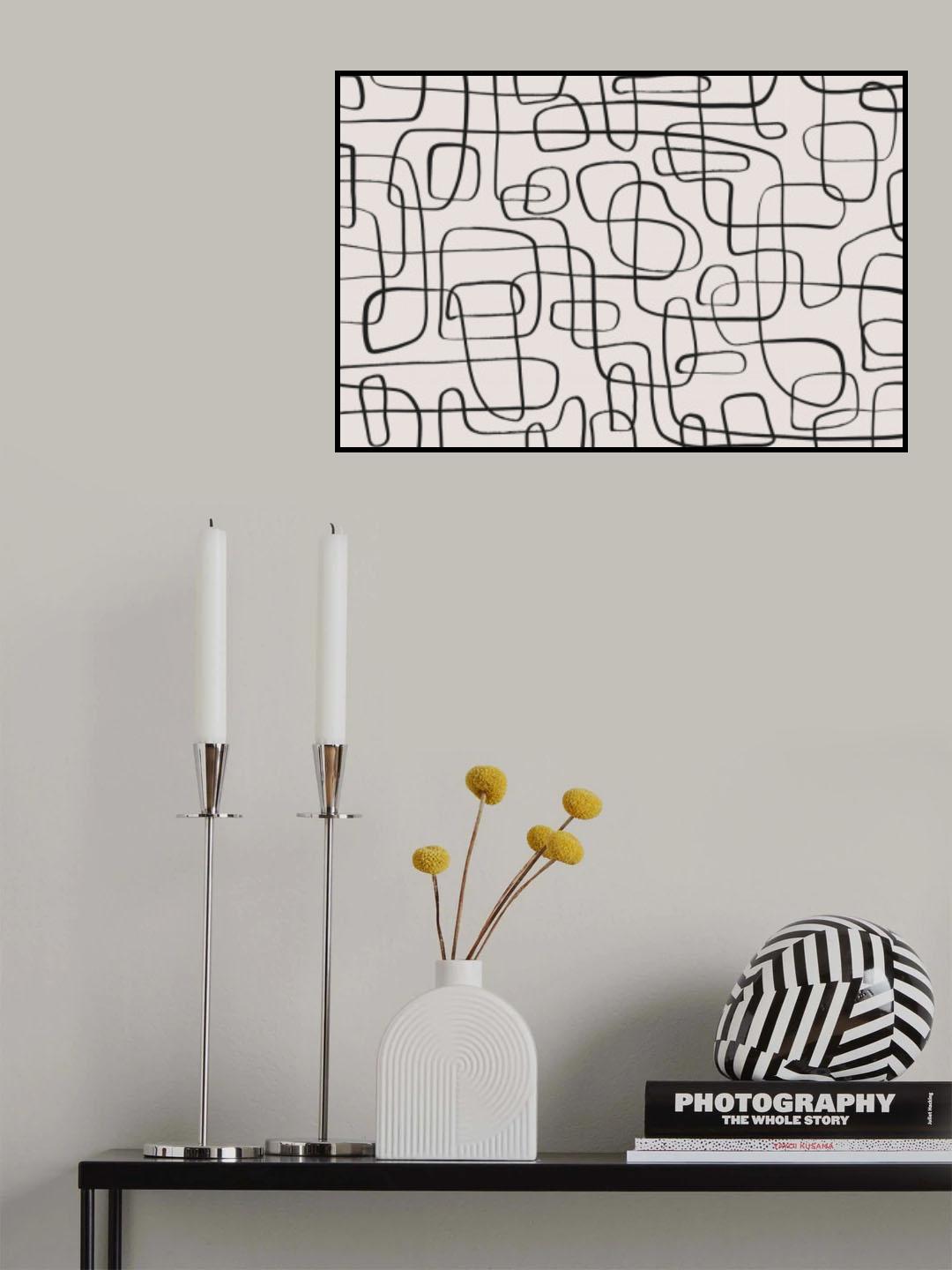 Thin Lines Pattern Poster och Canvastavla