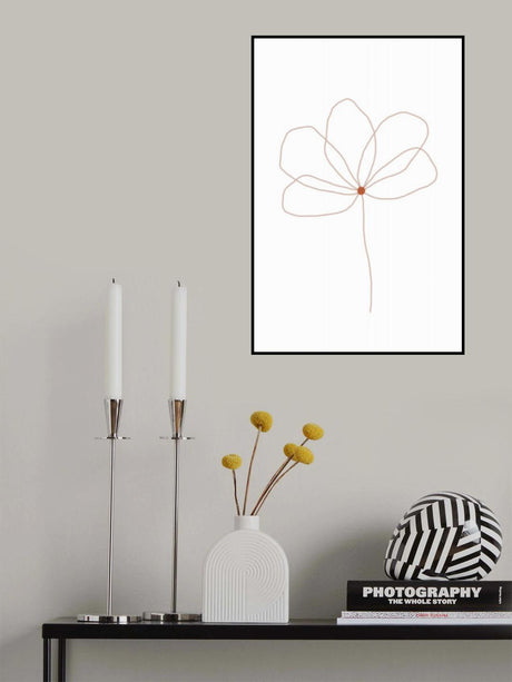 Line Flower Poster och Canvastavla