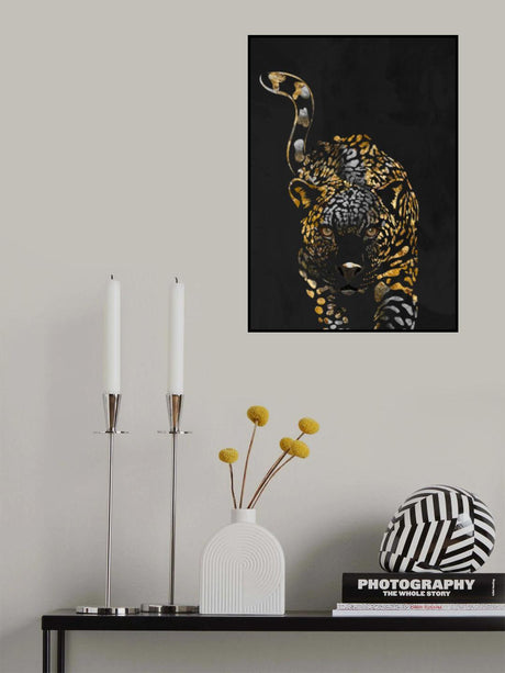 Black gold jaguar Poster och Canvastavla