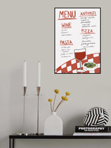 Italian Menu Poster och Canvastavla