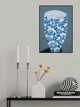 Blue Protea Vase Poster och Canvastavla