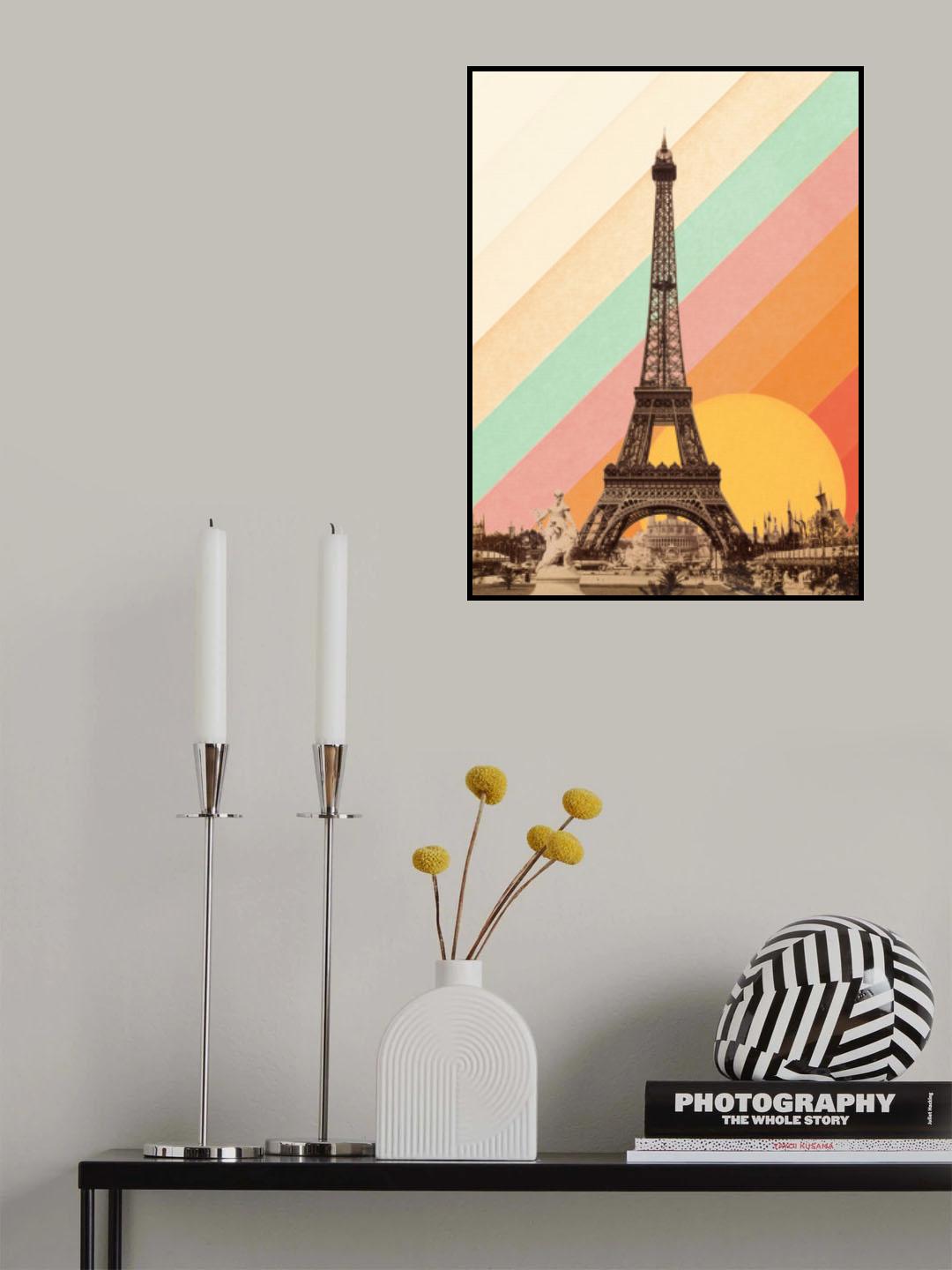 Eiffel Tower Rainbow Poster och Canvastavla