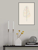 Banana Rainbow Leaf Poster och Canvastavla