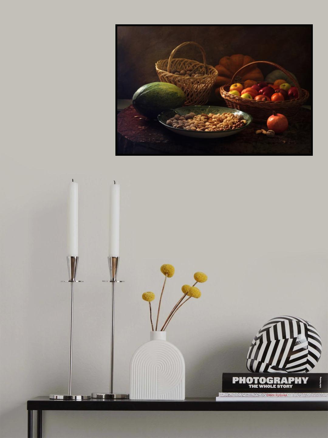 Still Life With Nutz and Fruits Poster och Canvastavla