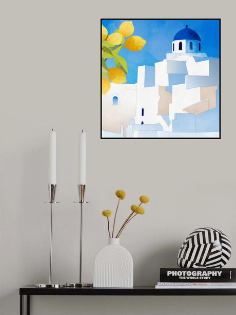 Santorini Neu Poster och Canvastavla