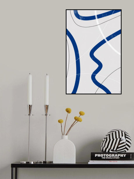 Royal blue lines Poster och Canvastavla