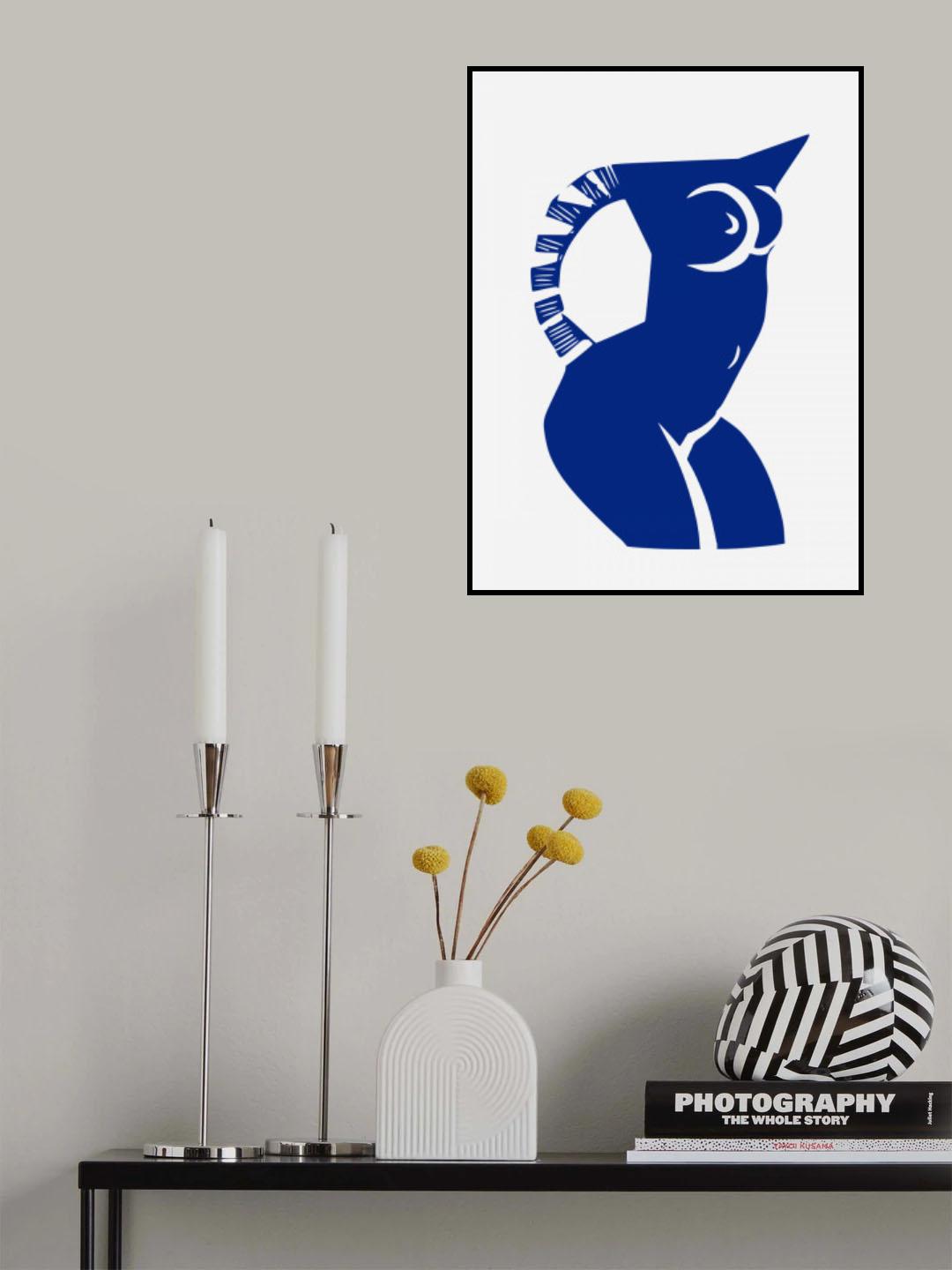 Blue Nude Cut Out Poster och Canvastavla